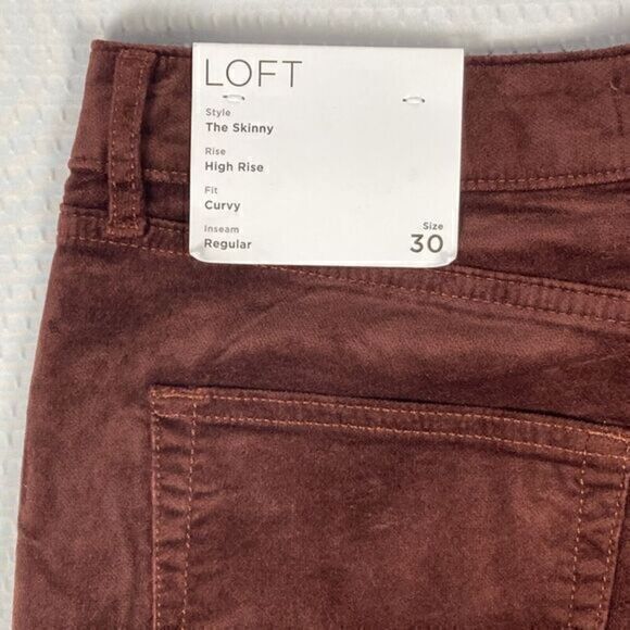 Loft Velvet Skinny Ankle Pants Womens 30 Stretch Curvy Fit Business Trousers NWT - Picture 16 of 16